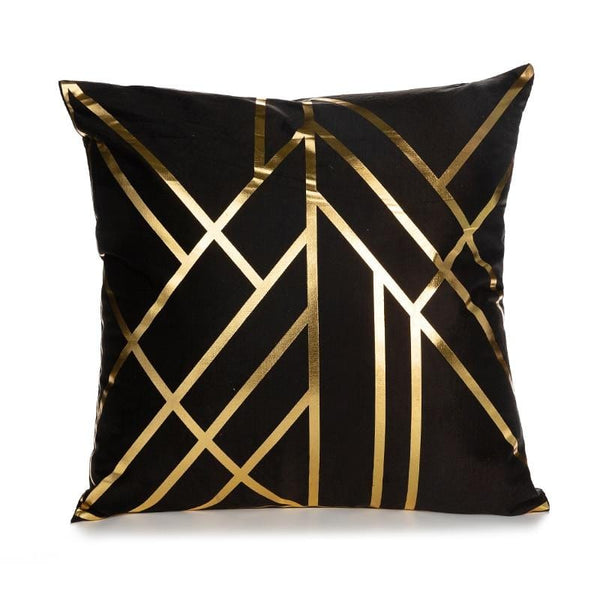 Gold Print Pillow Cover